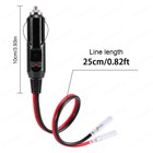 12v Fused Cigarette Lighter Male Plug With Leads Led Light Adapter For Car Lot