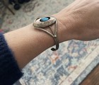 Southwestern Style Sterling Silver Turquoise Cuff Bracelet Country Girl