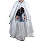 Hair Cutting Barber Cape With Window Phone Viewing Apron Stylist Gown Us