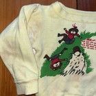 Vintage 60s Jack   Jill Novelty Cotton Sweatshirt Baby Youth Nursery Rhyme 2t 