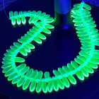 100pcs Czech Glass Dagger Beads  Uranium Glass  Uv Light Reactive