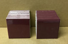 Vtg 24 Antique Ceramic Stylon Usa Burgundy Bathroom Red 4  Sq  Tiles 1895-25b