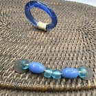 Chinese Wicker Sewing Basket Glass Ring Beads   Coins Antique Vintage Oval