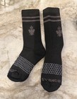 Bombas Men s Crew Socks Black gray Striped 5 Pairs Size 6-10