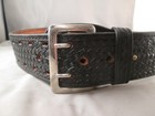 4021u Dutyman 30 Black Leather Basketweave Police Duty Gun Belt Silver Color Buc