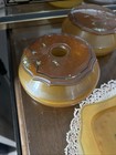 Antique Art Deco Dresser Vanity 12 Piece Set Amber Color W floral   Black Decor 