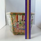 Vintage Rose Medallion Bird Floral Hexagon Flower Pot Jardini  re Chinoserie