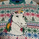 Blizzard Bay Ugly Christmas Sweater Unicorn Bright Colors Womens Size Xxl Flaw