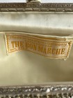 Bon Marche West Germany Crystal Rhinestone Silver Purse Clutch Evening Bag Vtg
