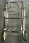 Vintage Travel Caddy Folding Luggage Pull Cart Chrome Portable Suitcase Carrier