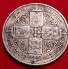    1872 Great Britain Florin Silver Coin   Queen Victoria   Gothic Head   Uk   