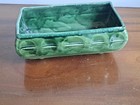 Vintage Cookson Pottery Usa Dark Green Planter 8in Long Cp 559 Footed