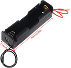 10pcs 18650 Battery Holder 1-slot 3 7v Storage Box Case With Wire Leads