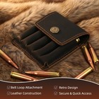 Tourbon Leather Rifle Bullets Pouch Cartridges Carry 30-06 45-70 Ammo Belt Case