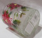 Yankee Candle Clear Crackle Votive Tea Light Holder V h Tl h Poinsettia