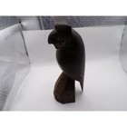 Hand Carved Wooden Owl Figurine Statue Rustic Home Decor Bird Lover Gift