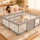 50   50  Grey Baby Playpen Safety Play Yard Fence For Toddler Indoor Kids Activit