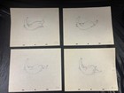 Vintage Walt Disney 10 Sequential Original Production Drawing Humphrey Bear Art