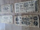 Vintage Replica Civil War Era Parchment Money Currency Collection Set Of 4 