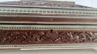 Antique 19thc Anglo Indian Carved Sandalwood Sadeli Mosaic Inlay Sewing Box