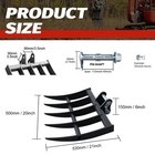 Huayee Mini Excavator 500mm Rake Attachment For 1-3 Ton Digger With Pinsx2