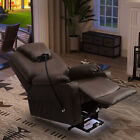 Power Lift Massage Recliner Chair Puleather Electric Sofa Massage Recliner Chair