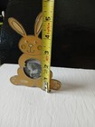 Bunny Rabbit Baby Picture Metal Frame W pink   White Enamel For 1 3 4  Photo