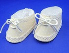 Baby Shower Favors For Boys Or Girls  6  Cream  white Polka-dots Sneakers
