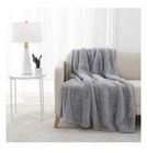 Mainstays Sherpa Throw Blanket  50  X 60   Soft Grey Soft New Kids Adults Bed