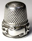 Antique Stern   Co  Sterling Silver Thimble     cupid Special     C1900s