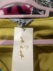 Women   s Plus 1x Yellow Floral Embroidered V-neck Balloon Sleeve Tunic Blouse