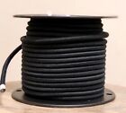 Black Cotton Cloth Covered 2-wire Round Cord  Vintage Lamp 18ga Power Cable  Usa