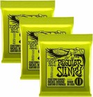 3 Set Ernie Ball Regular Slinky Nickel Wound Electric Guitar Strings 10-46 Gauge