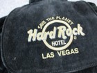 Vintage Hard Rock Hotel Backpack Las Vegas Black Leather Suede Save The Planet