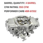 For Br-67202 950 Cfm Race Series Mechanical Secondary Carburetor 4150 4-barrel