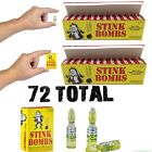 72 Stink Bombs Glass Vials - Fart Bomb Gag Prank Pooter Rotten Smelly Egg Odor