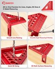 Saker 3d Multi-angle Measuring Square Ruler  Aluminum Alloy Carpenter Square    