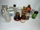 Lot Of 18 Vintage Glass Bottles Jars Apothecary Pharmacy Collectibles