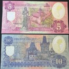 Czech 5   10 Korun Fantasy Polymer Banknotes 2 Note Set 2020 Bohemia