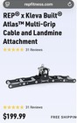 Rep Fitness Kleva Built Atlas Landmine Multi Grip Cable Attachment Medium Knurl