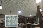 Decorative Tin Wall Tile  Suspended Wall Panels  Pl64 Bluish Gold 10pcs
