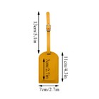 1pc Pu Luggage Tag Travel Suitcase Bag Name Address Id Label Office Accessories   