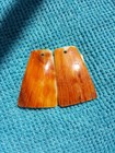 Spiny Oyster Orange Hut Shaped Spiny Oyster Earring Pairs 30 X 20 Mm 
