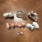 Lot Of 10 Miniature Pig Figurines 