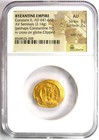 Constans Ii Gold Av Semissis Byzantine Coin 641-668 Ad - Certified Ngc Au