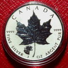 2017 Canada   Cougar Privy   Rev Proof Coin  5 1 Oz   9999 Silver Maple Leaf