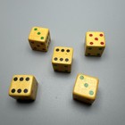 Vintage Butterscotch Multi Color 5 8   Pip Dice Bakelite Set Of 5