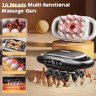 Vtt 16-head Massage Gun Set Deep Tissue Percussion Massager With 3 Modes And 30