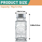 2 Pack Glass Salt And Pepper Shakers Set  Vintage Spice Shakers For Dining Room