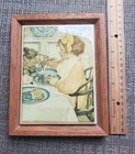 Vintage Oak Frame Then The Epicure Jessie Wilcox Ceramic Tile Trivet New Old Sto